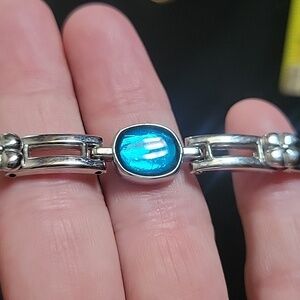 Beautiful silver and blue bracelet